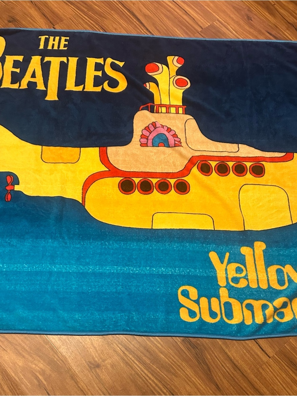 Submarine Yellow & Blue Beatles Submarine Plush Throw